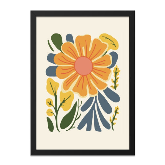 Abstract Floral Wall Art, Modern Flower Print, Botanical Art Decor, Trendy Home Wall Decor, Minimalist Floral Design - Tawshia