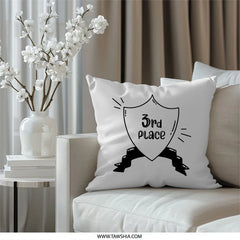 3rd Place Award Pillow, Achievement Cushion, Competition Gift, Funny Loser Pillow, Decorative Throw Pillow, Novelty Gift Pillow - Tawshia