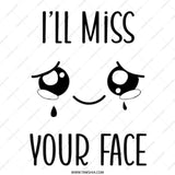 Miss Your Face Tote Bag, Sad Anime Eyes Bag, Goodbye Gift Idea, Farewell Gift, Leaving Gift, Gift for Friend, Going Away Present - Tawshia