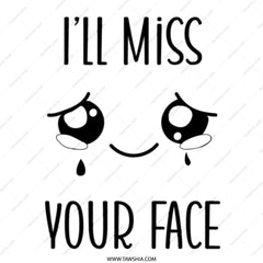 Miss Your Face Tote Bag, Sad Anime Eyes Bag, Goodbye Gift Idea, Farewell Gift, Leaving Gift, Gift for Friend, Going Away Present - Tawshia