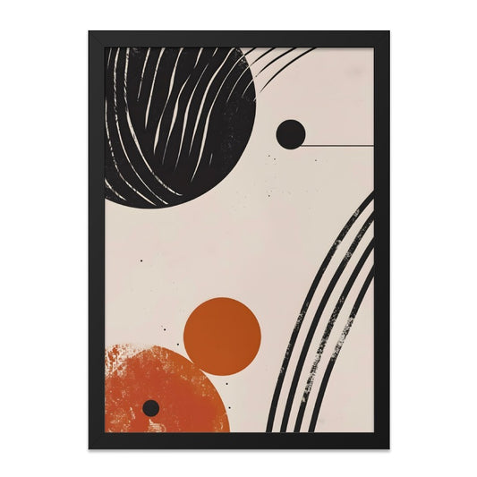 Abstract Geometric Wall Art, Minimalist Print, Modern Home Decor, Circle and Line Art, Beige Wall Art - Tawshia