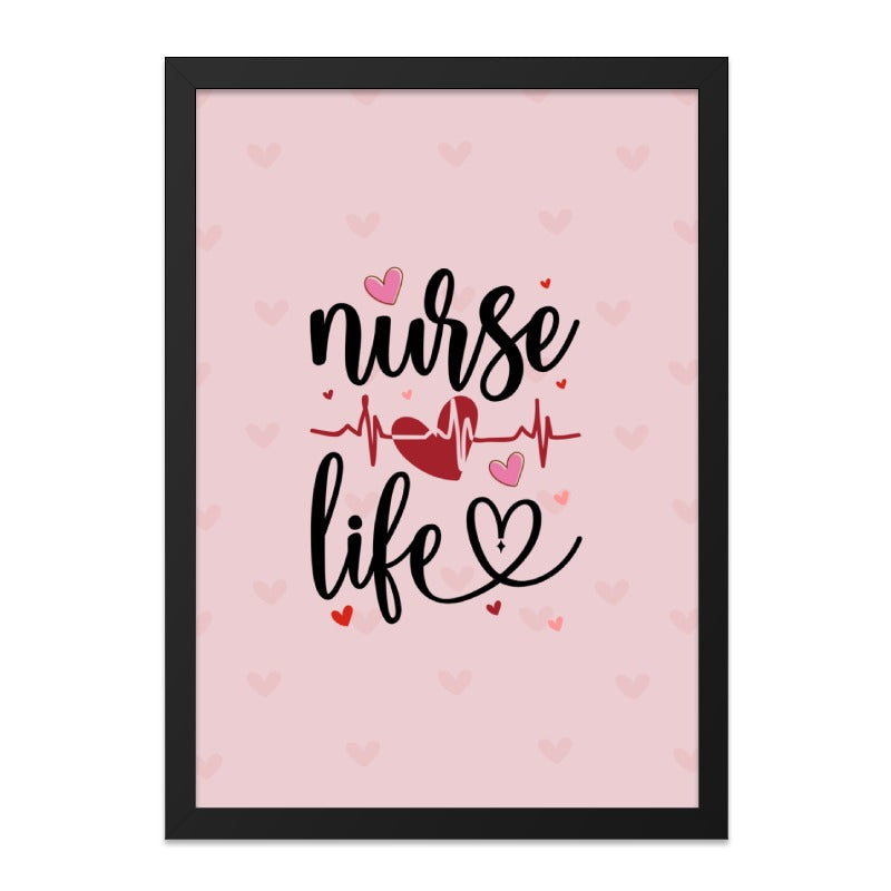 Nurse Life Wall Art, Heartbeat Decor, Nurse Gift, Medical Decor, Heart Wall Decor, Love Wall Decor, Inspirational Wall Art - Tawshia