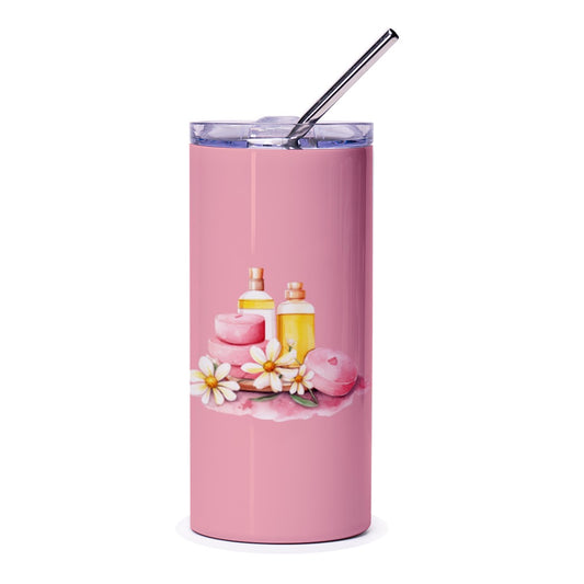 Spa Day Tumbler, Skincare Tumbler, Self Care Tumbler, Pamper Tumbler, Floral Tumbler, Relaxation Tumbler, Gift for Her - Tawshia