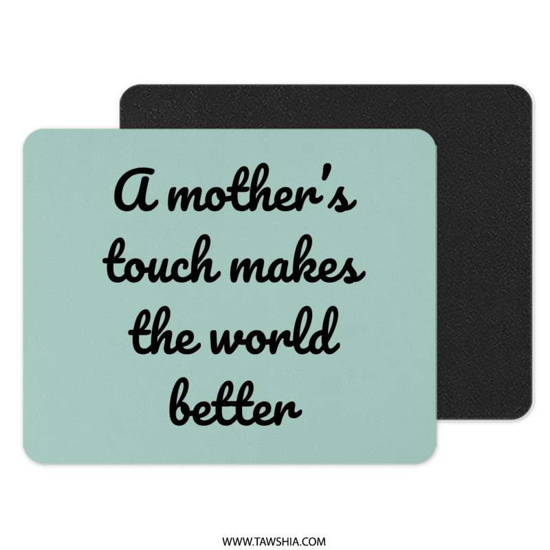 Mothers Touch Mouse Pad, Gift for Mom, Mothers Day Gift, Home Office Decor, Cute Office, Best Mom Ever, Desktop Accessory, Teal Mousepad - Tawshia