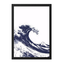 Great Wave Wall Art, Japanese Art Print, Ocean Wave Poster, Minimalist Wall Decor, Nautical Theme Artwork, Coastal Home Gift - Tawshia