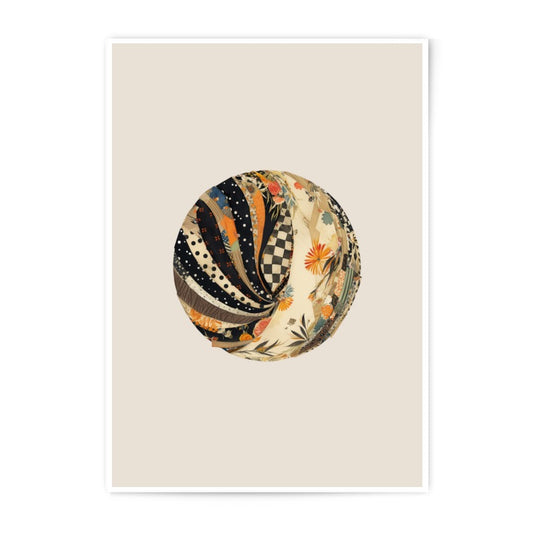 Floral Orb Photographic Print, Abstract Art Print, Round Design, Modern Wall Art, Home Decor, Circle Art, Unique Prints, Stylish Decor - Tawshia
