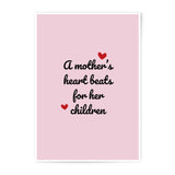 Mother's Heart Beats, Photographic Prints, Mom Gift, Mother's Day Decor, Love for Children, Wall Art Decor, Nursery Art, Cute Prints - Tawshia
