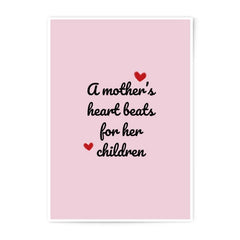 Mother's Heart Beats, Photographic Prints, Mom Gift, Mother's Day Decor, Love for Children, Wall Art Decor, Nursery Art, Cute Prints - Tawshia