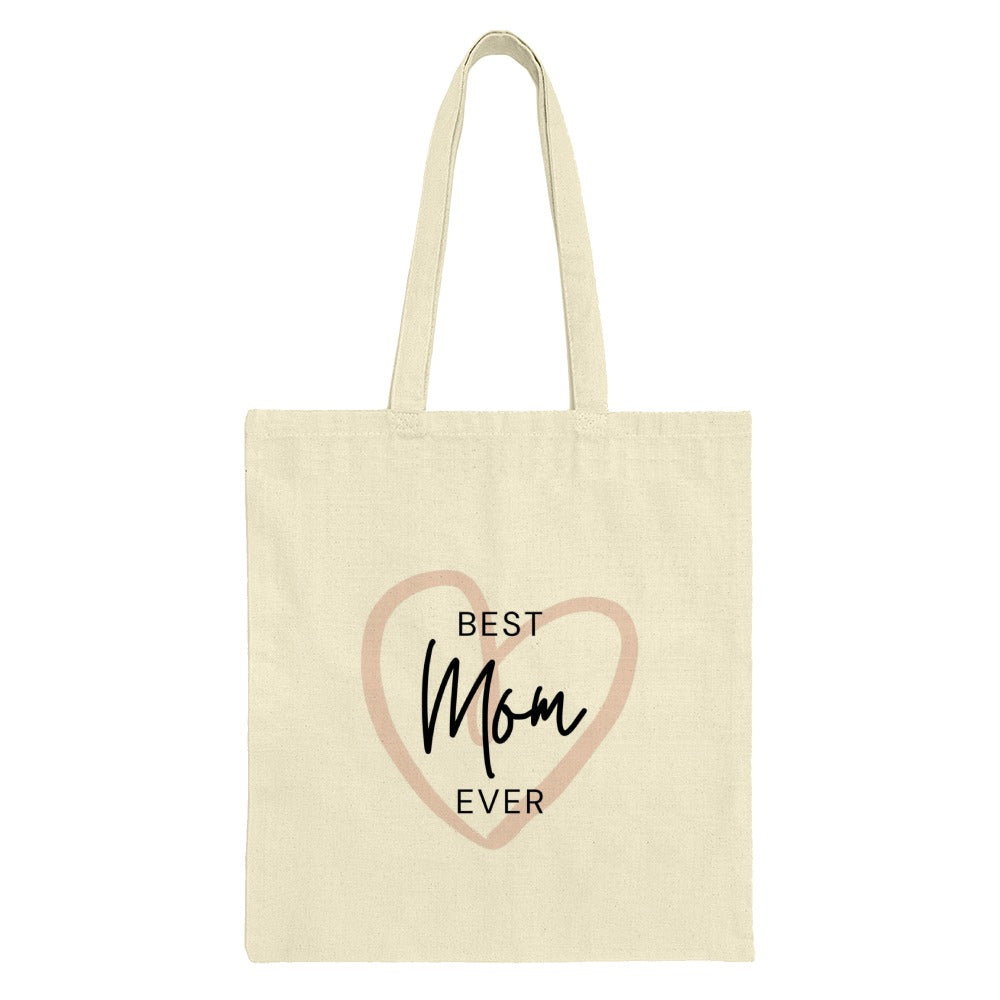 Best Mom Ever Tote Bag, Mothers Day Gift Bag, Everyday Tote, Mom Birthday Gift, Gift for Mom, Heart Tote, Shopping Bag, Cute Tote - Tawshia