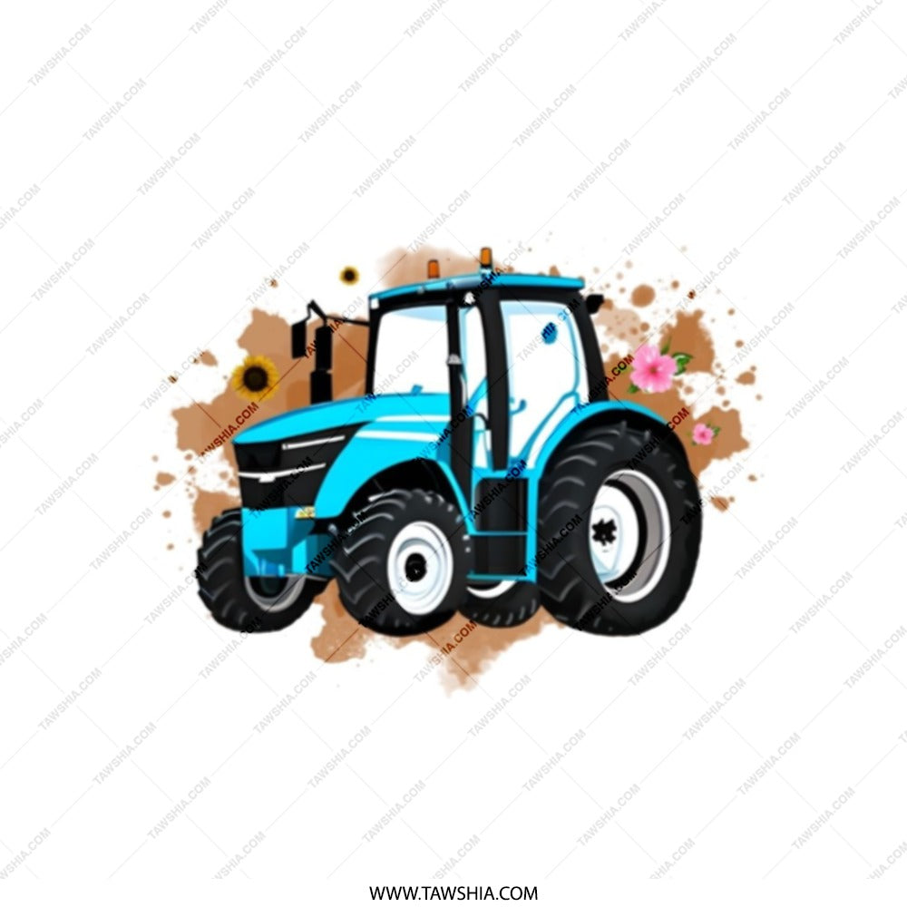 Blue Tractor Tote Bag, Farm Vehicle Art Print, Countryside Lover Gift, Farmer Present, Unique Design, Carry All Bag, Everyday Bag, Shopping - Tawshia