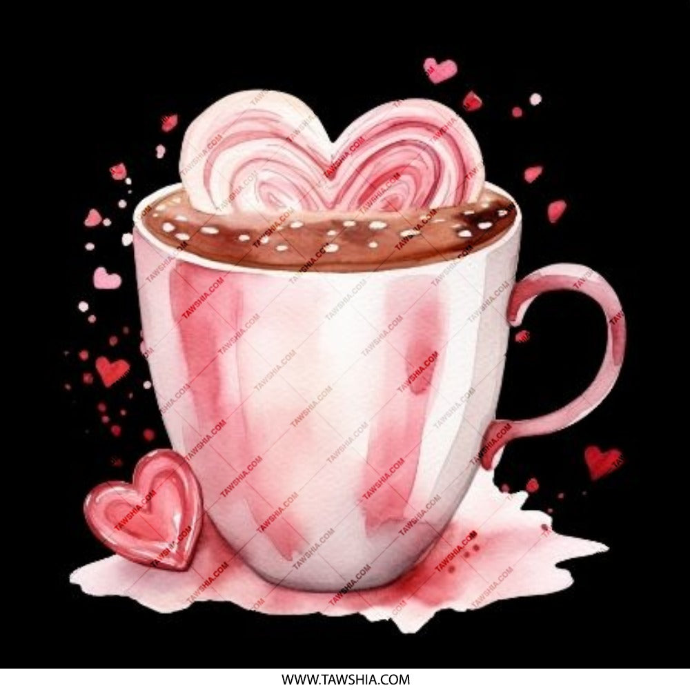 Heart Cocoa Pinback Button, Valentine's Day Gift, Romantic Badge, Coffee Lover Pin, Sweet Treat Button, Cute Accessory, Gift for Her - Tawshia