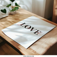 Love Yourself Photographic Print, Motivational Wall Decor, Inspirational Quote Art, Minimalist Print, Self Care Gift, Home Decor - Tawshia