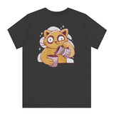 Cute Cat Pouring Coffee Illustration T-Shirt product type