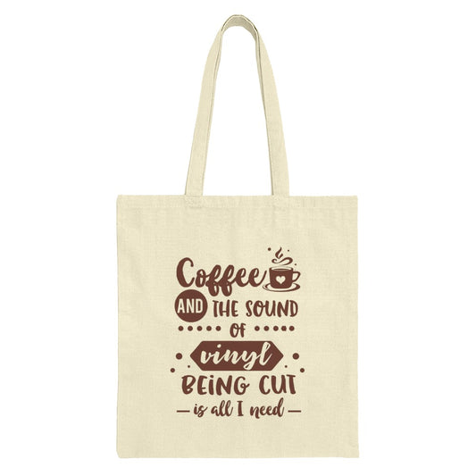Coffee and Vinyl Tote Bag, Music Lover Tote Bag, Coffee Lover Gift, Gift For Her, Gift For Him, Everyday Bag - Tawshia