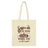 Coffee and Vinyl Tote Bag, Music Lover Tote Bag, Coffee Lover Gift, Gift For Her, Gift For Him, Everyday Bag - Tawshia