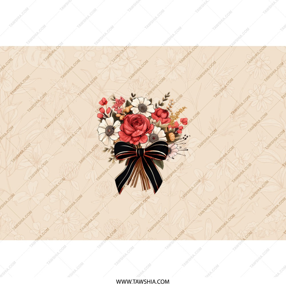 Floral Bouquet Tumbler, Elegant Flower Tumbler, Rose Design Tumbler, Gift for Her, Stylish Drinkware, Unique Tumbler, Floral Tumbler - Tawshia