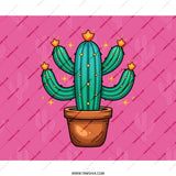 Cactus Mouse Pad, Potted Plant, Cute Desert Plant, Office Decor, Computer Accessory, Desk Mat, Gaming Mousepad - Tawshia