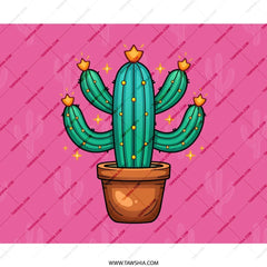 Cactus Mouse Pad, Potted Plant, Cute Desert Plant, Office Decor, Computer Accessory, Desk Mat, Gaming Mousepad - Tawshia