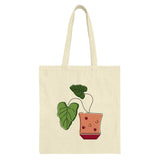 Stylish Leaf and Pot Design Eco-Friendly Tote Bag product type
