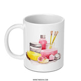 Spa Day Mug, Watercolor Art Mug, Self Care Mug, Pamper Mug, Beauty Mug, Unique Mug, Gift for Her, Relaxing Mug, Artistic Mug SKU: MG10004198 - Tawshia