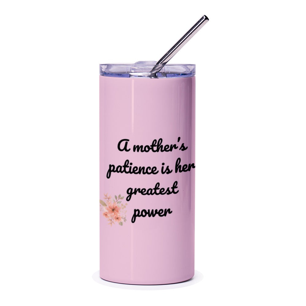 Mothers Patience Tumbler, Mom Gift, Floral Tumbler, Gift for Mom, Mother's Day Present, Mom Coffee Tumbler, Tea Tumbler, Mom Quote - Tawshia