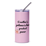 Mothers Patience Tumbler, Mom Gift, Floral Tumbler, Gift for Mom, Mother's Day Present, Mom Coffee Tumbler, Tea Tumbler, Mom Quote - Tawshia