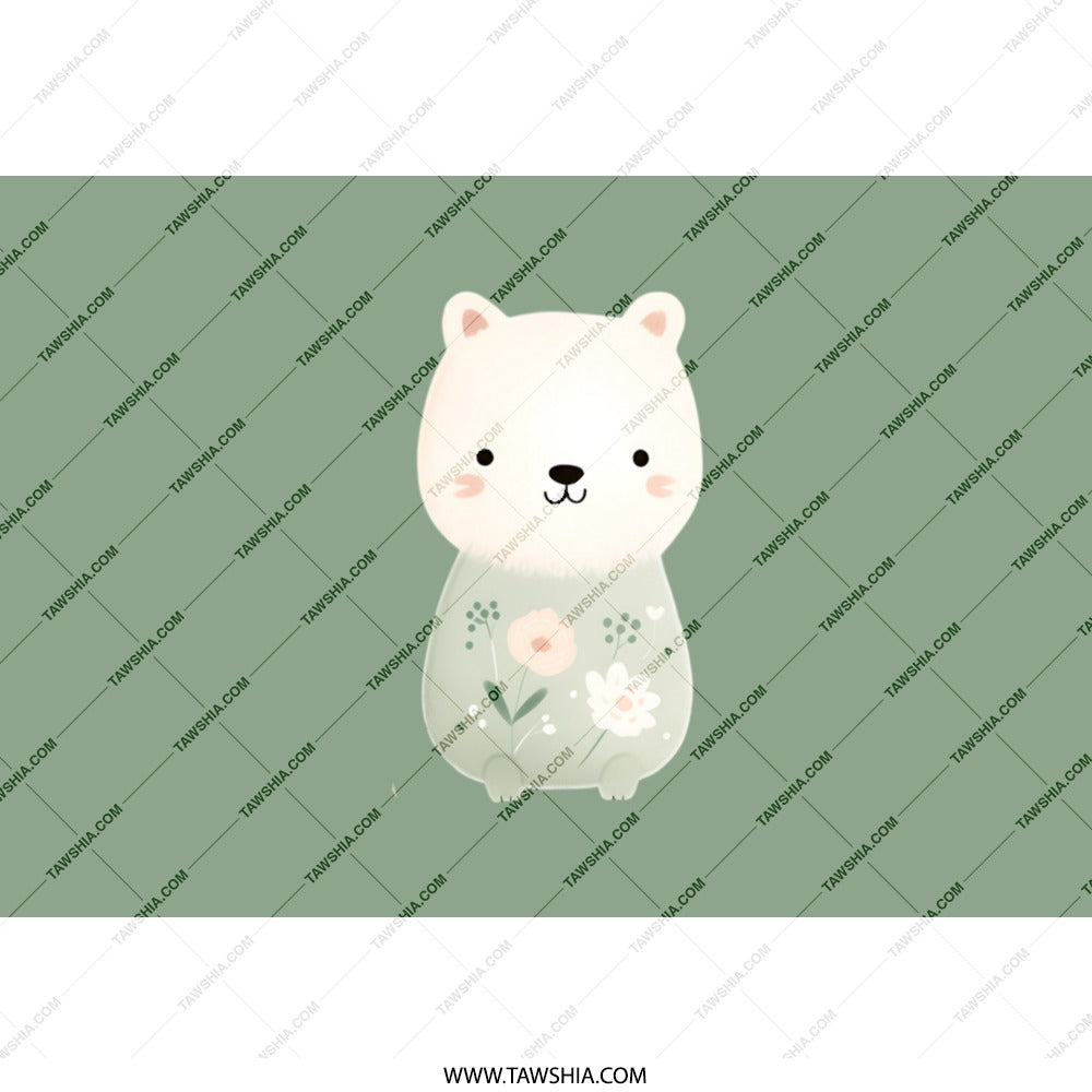 Cute Bear Tumbler, Floral Bear, Gift Tumbler, Animal Tumbler, Kawaii Tumbler, Trendy Tumbler, Unique Tumbler, Gift for Her - Tawshia