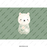 Cute Bear Tumbler, Floral Bear, Gift Tumbler, Animal Tumbler, Kawaii Tumbler, Trendy Tumbler, Unique Tumbler, Gift for Her - Tawshia