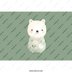 Cute Bear Tumbler, Floral Bear, Gift Tumbler, Animal Tumbler, Kawaii Tumbler, Trendy Tumbler, Unique Tumbler, Gift for Her - Tawshia