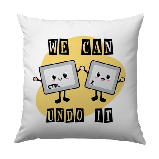 We Can Undo It Pillow, Ctrl Z Design, Gamer Home Decor, Programmer Gift, Cute Keyboard Keys Throw Pillow, Novelty Computer Pillow - Tawshia