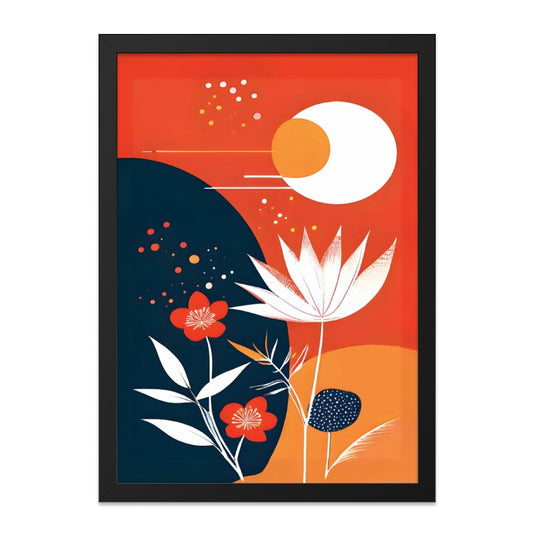 Abstract Floral Wall Art, Botanical Print, Modern Flower Art, Colorful Floral Decor, Living Room Decor, Unique Wall Decor - Tawshia