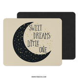 Sweet Dreams Little One Mouse Pad, Celestial Nursery Decor, Starry Moon Design, Cute Office Accessory, Unique Desk Mat - Tawshia