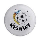Restart Pinback Button, Space Rocket Badge, Motivation Button, Cute Button, Encouragement Gift, Unique Accessories, Space Theme Gift, Outer - Tawshia