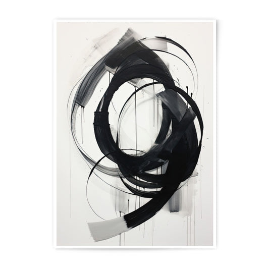 Abstract Photographic Print, Black and White Wall Art, Modern Art Print, Contemporary Home Decor, Minimalist Photography, Brush Strokes - Tawshia
