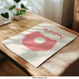Yummy Donut Photographic Print, Foodie Art, Kitchen Decor, Pink Donut, Doughnut Wall Art, Dessert Print, Cafe Decoration, Sweet Treat - Tawshia