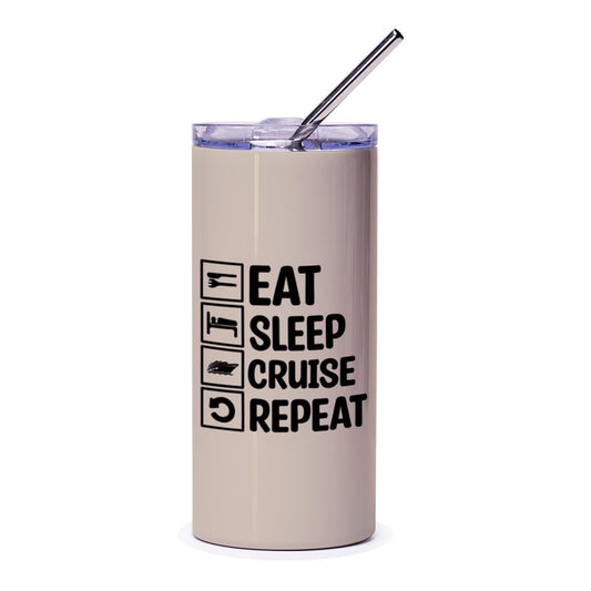 Eat Sleep Cruise Repeat Tumbler, Cruise Life, Vacation Mode, Gift for Cruisers, Cruise Lover Gift, Cruising Tumblers, Boating Tumblers - Tawshia