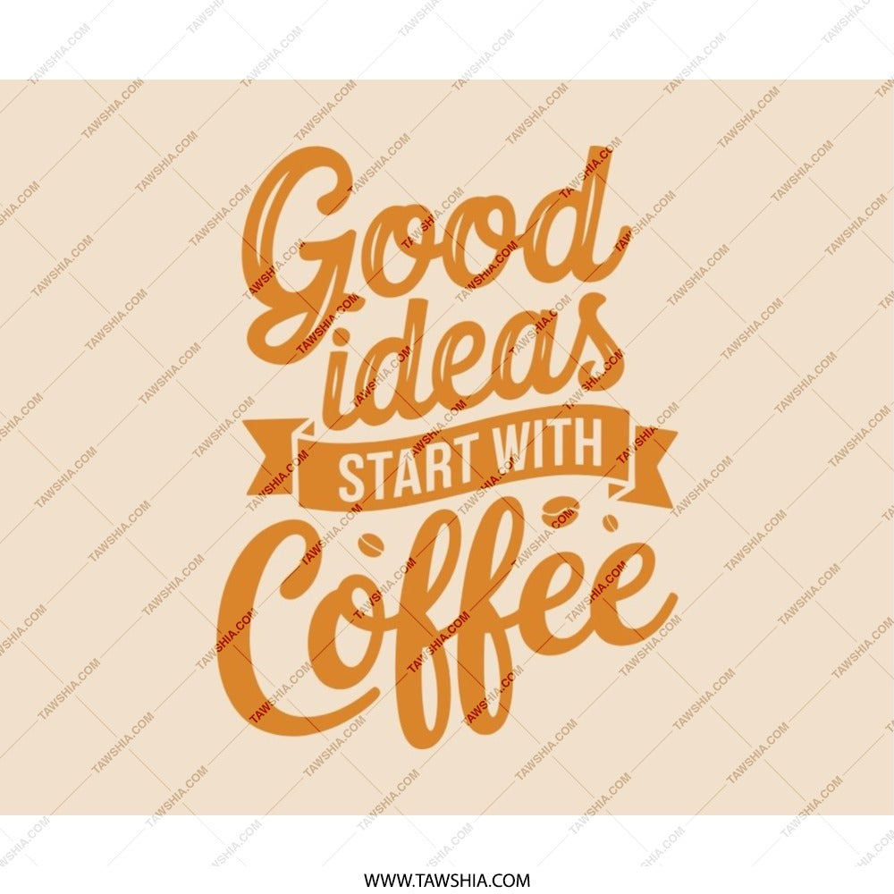 Good Ideas Start With Coffee Mousepad, Office Decor, Coffee Lover Gift, Computer Accessory, Work From Home, Desk Mat, Mouse Pad - Tawshia