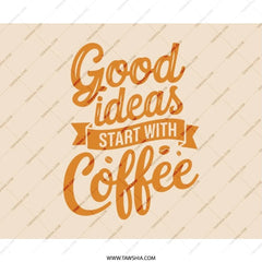 Good Ideas Start With Coffee Mousepad, Office Decor, Coffee Lover Gift, Computer Accessory, Work From Home, Desk Mat, Mouse Pad - Tawshia