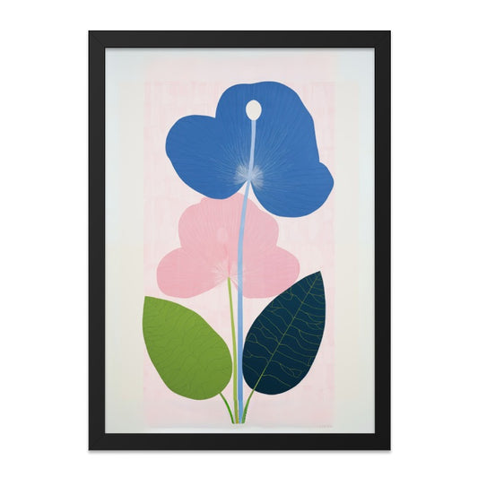 Abstract Floral Wall Art, Modern Botanical Print, Colorful Flower Wall Decor, Contemporary Home Art, Unique Floral Design Wall Art - Tawshia