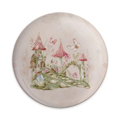 Fairy Castle Pinback Button, Magical Kingdom, Mushroom House, Fantasy Art Badge, Whimsical Garden, Pink Floral Decor, Cute Aesthetic - Tawshia