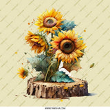 Sunflower Pinback, Watercolor Sunflowers, Floral Pin, Garden Flower Art, Cute Pin, Trending Now, Nature Lover Gift, Flower Garden Pin - Tawshia