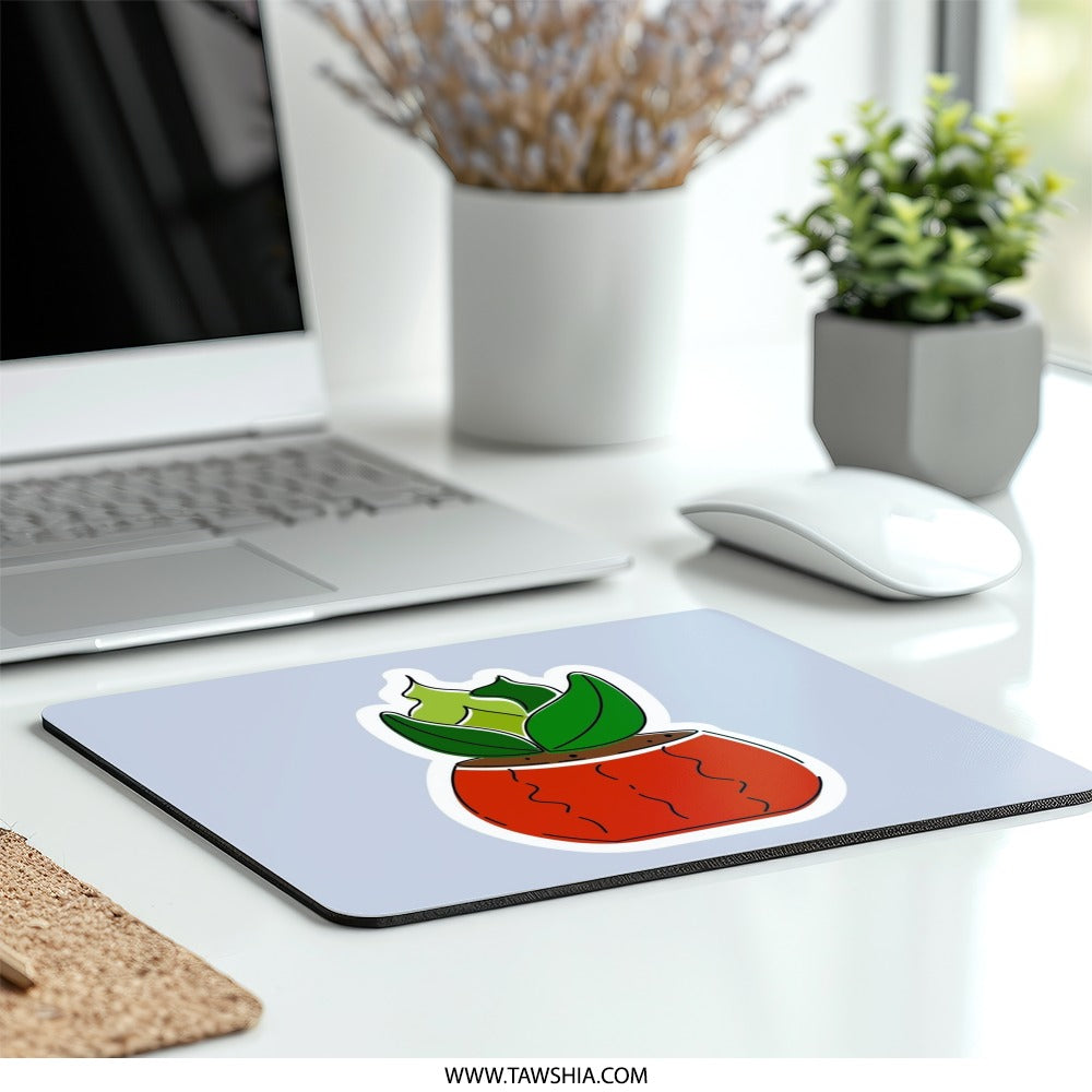 Cute Potted Plant Mouse Pad, Desk Decor Mousepad, Office Decor, Botanical Mousepad, Home Office Accessories, Plant Lover Gift - Tawshia
