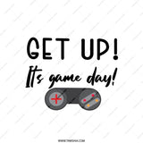 Get Up It's Game Day Pillow, Gamer Decor, Video Game Pillow, Gaming Room Decor, Game Controller Pillow, Gift for Gamers, Video Game Gift - Tawshia