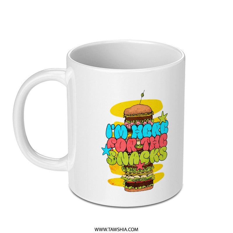 I'm Here for the Snacks White Coffee Mug product