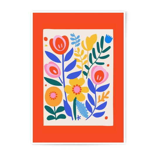 Floral Photographic Print, Colorful Flower Art, Modern Botanical Illustration, Wall Decor, Home Art Print, Nature Art, Flower Design - Tawshia
