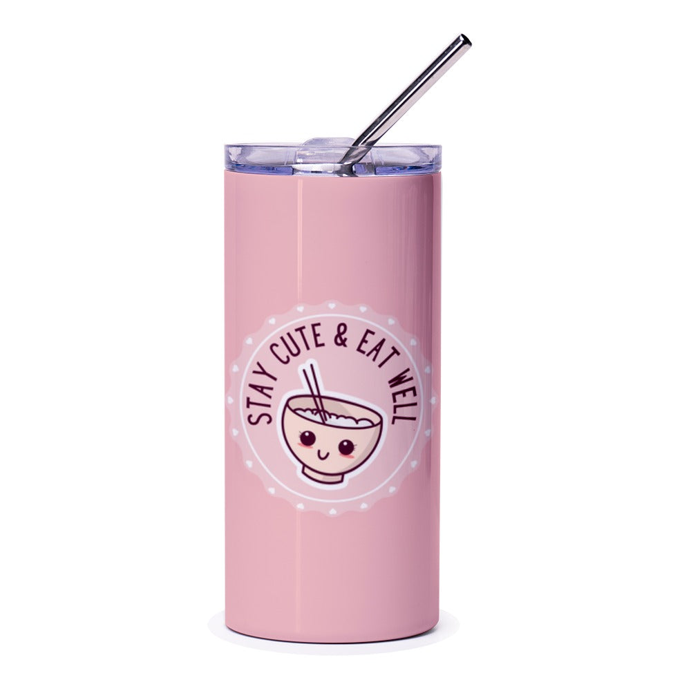 Cute Ramen Tumbler, Kawaii Food Gift, Stay Cute Eat Well, Anime Style Tumbler, Funny Tumbler, Water Tumbler, Back to School Tumbler - Tawshia