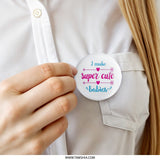 Super Cute Babies Pinback Button, Baby Shower Favors, New Parents Gift, Funny Mom Dad Button, Pregnancy Announcement, Baby Reveal - Tawshia