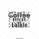 Coffee Before Talkie Pocket Mirror, Funny Coffee Lover Gift, Sarcastic Coffee Quote Mirror, Cute Pocket Mirror for Friends - Tawshia