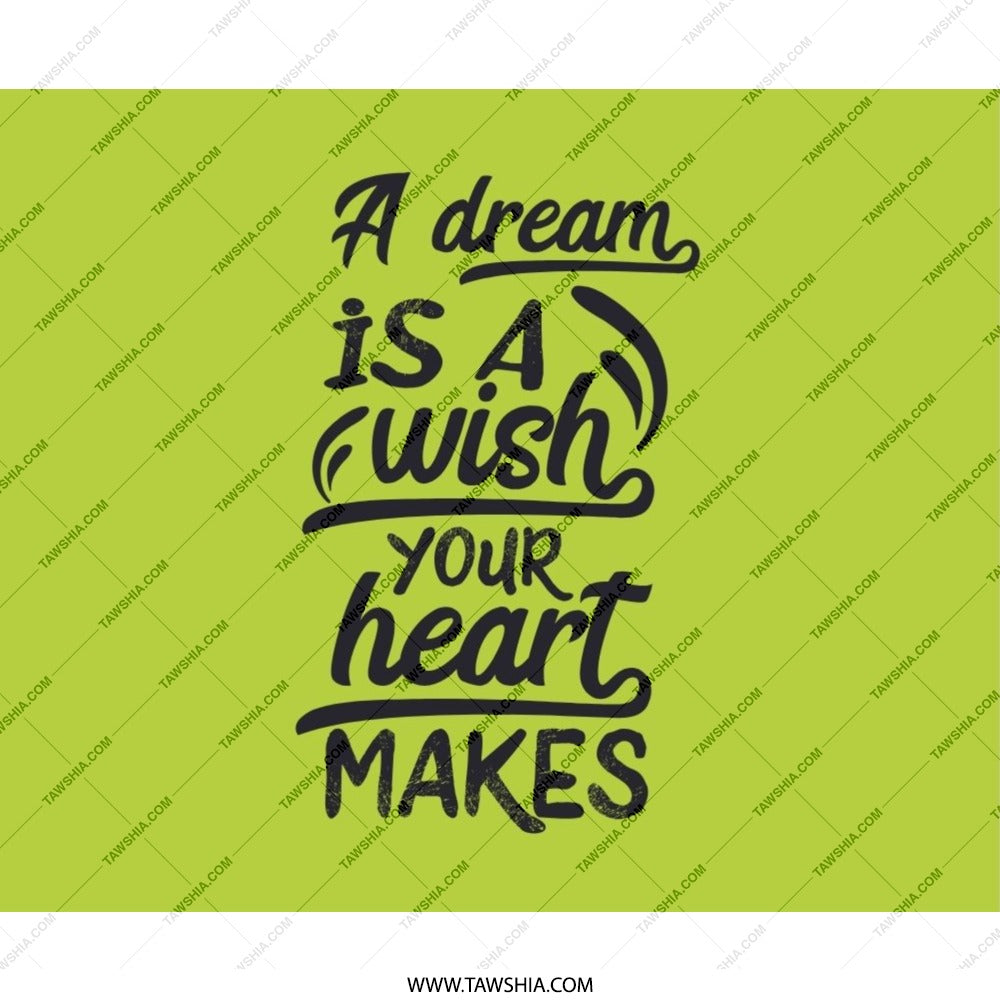 Dream Wish Mouse Pad, Motivational Mousepad, Inspiring Quote, Heart Makes Wish, Office Decor, Desk Accessory, Gift Idea - Tawshia