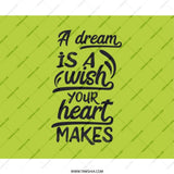 Dream Wish Mouse Pad, Motivational Mousepad, Inspiring Quote, Heart Makes Wish, Office Decor, Desk Accessory, Gift Idea - Tawshia